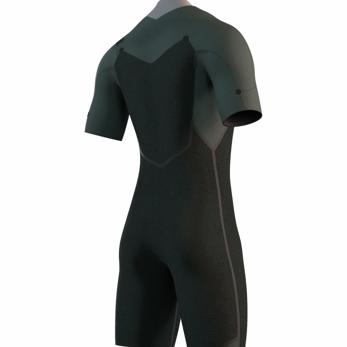 Mystic Motion Traje de neopreno corto 3/2 mm cremallera frontal arena negra