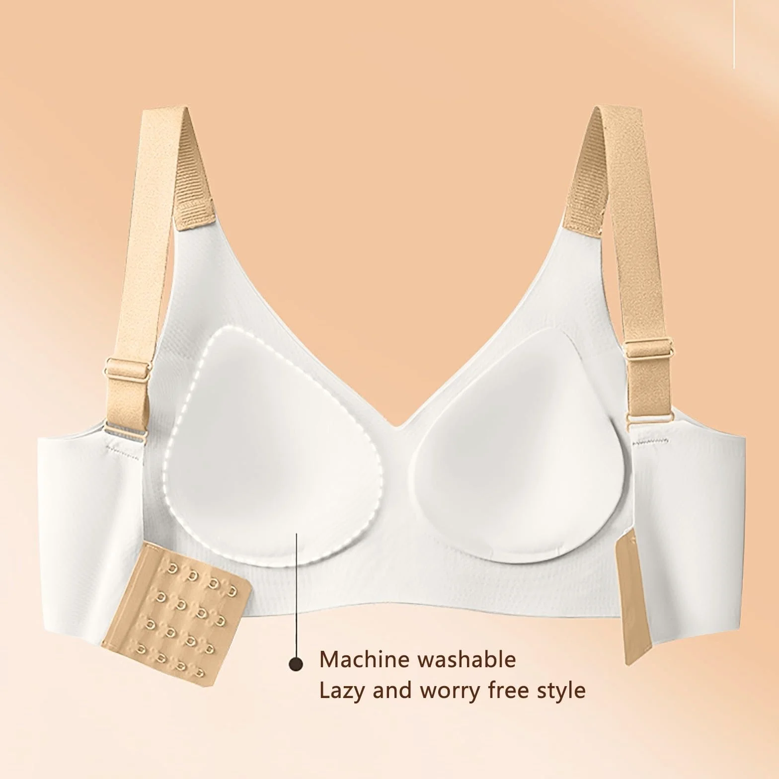 Sujetador Reductor sin Aros Talla Grande Deportivo Alto Impacto Push Up Ajustable con Relleno Suave Transpirable