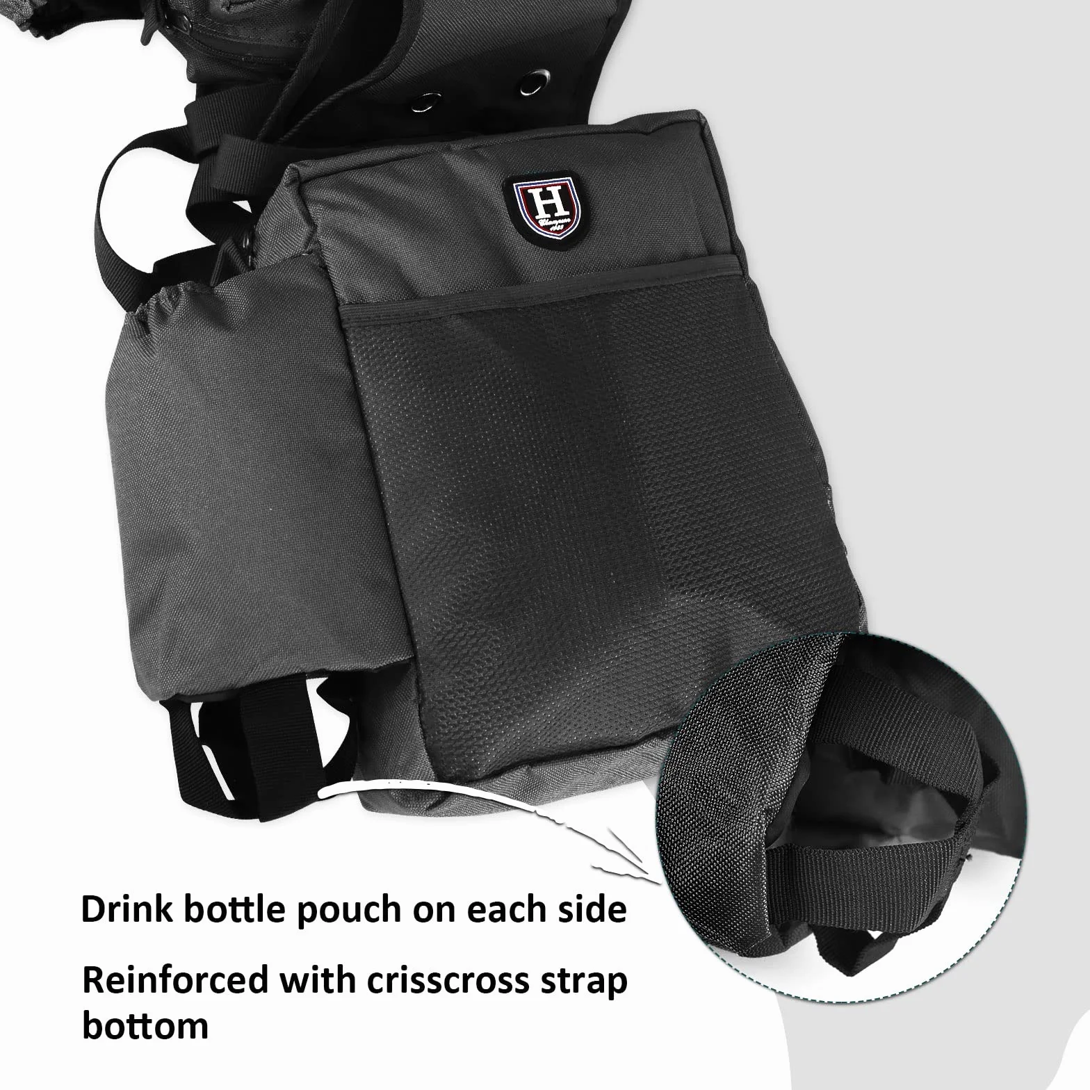 Harrison Howard Equestrian Western - Bolsa de sillín para caballos, color negro