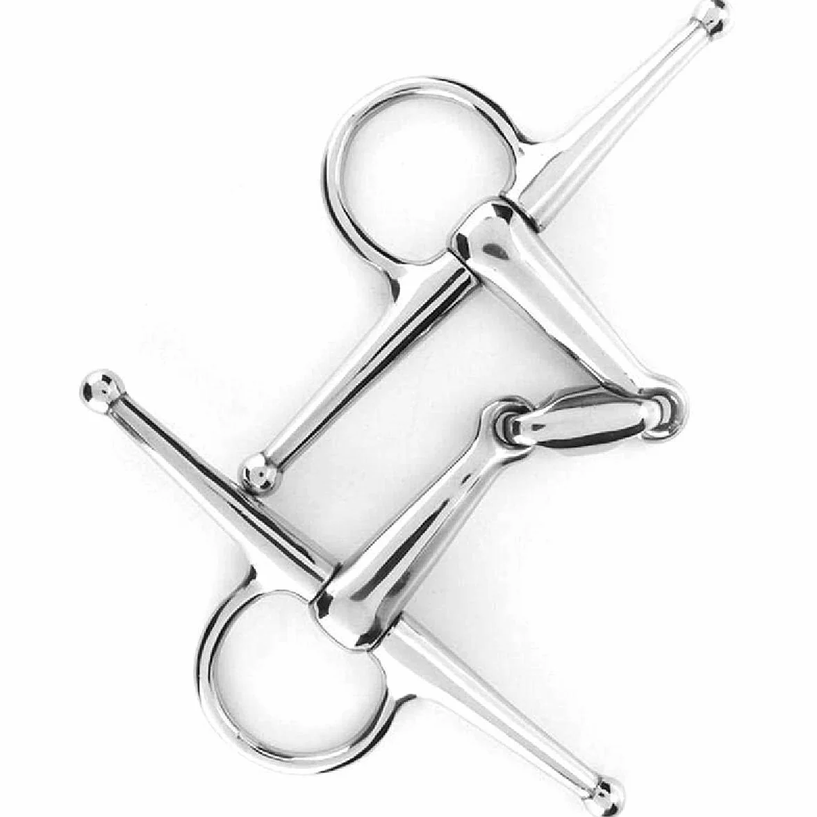 tooloflife Armadura de boca de caballo de tres secciones de acero inoxidable de 127 mm, punta de montar a caballo, altura de la varilla en ambos lados 180 mm