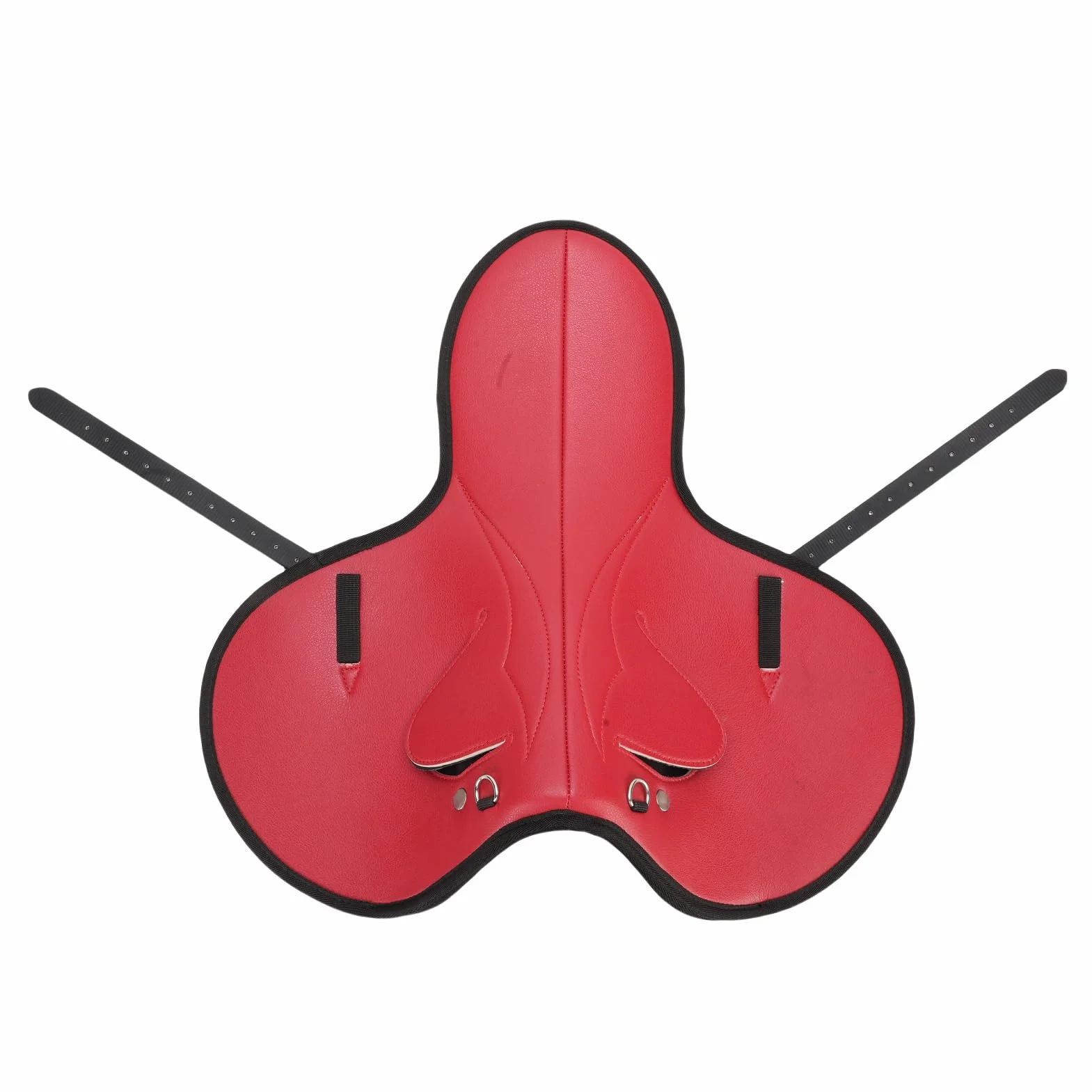 Tnfeeon Almohadilla para Silla de Montar de Caballo Almohadilla Antideslizante Roja con Fibra Súper Fina Que Absorbe los Golpes Diseño Ergonómico para Montar, Doma, Saltar, Eventos Competitivos