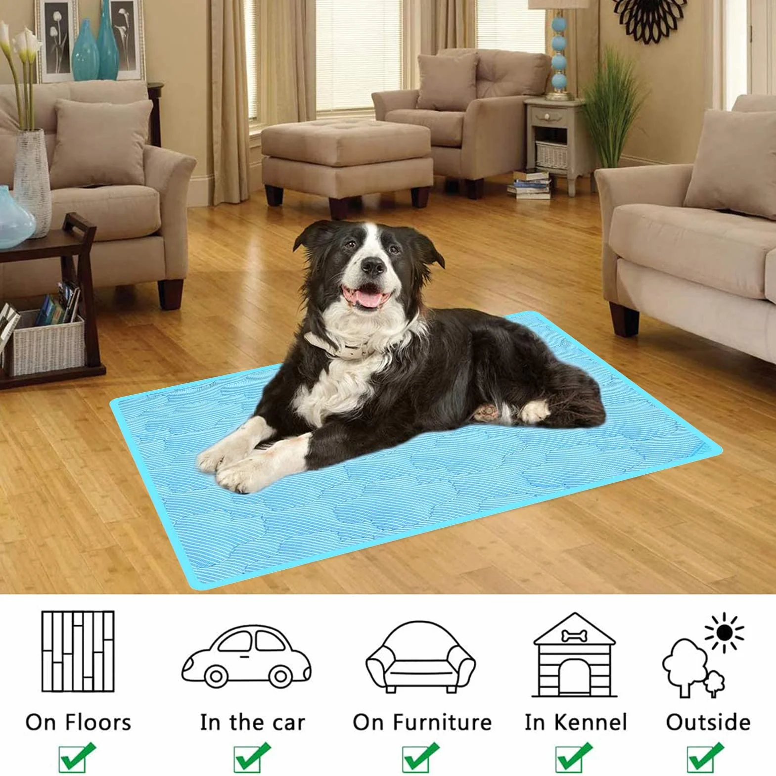 Alfombra Refrescante para Perro,100*70cm Colchon Mascotas para Verano,Enfriamiento para Camas de Mascotas,Plegable,Impermeable y Resistente a la Rotura,Mantener a Las Mascotas Frescas en Verano(XL)