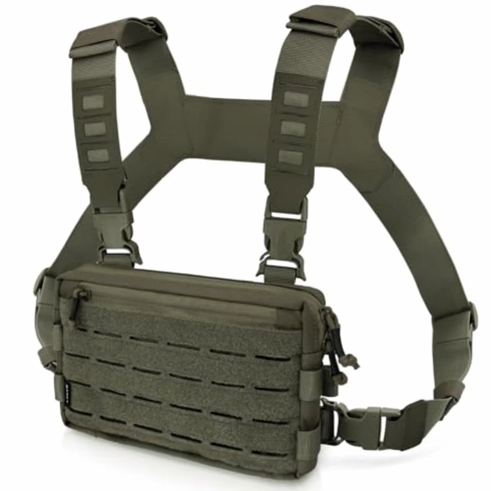 Paquete Plataformas Tácticas para Pecho Hombres Bolsa Correr Bucle Frontal Utilidad Chaleco Entrenamientos