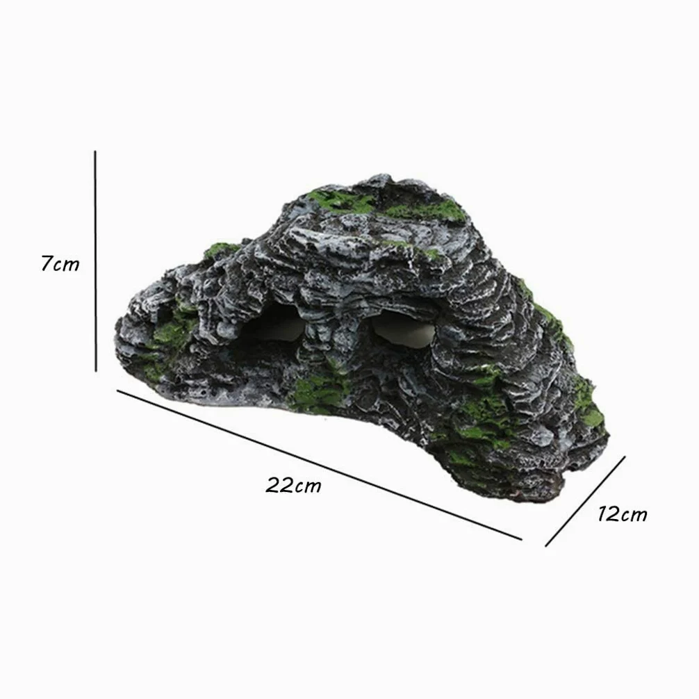 Caja de escondite para Reptiles, paisajismo de Acuario, decoración de hábitat, escondites de Peces, lagartos y Tortugas, Accesorios para Cajas de Cuevas de Reptiles
