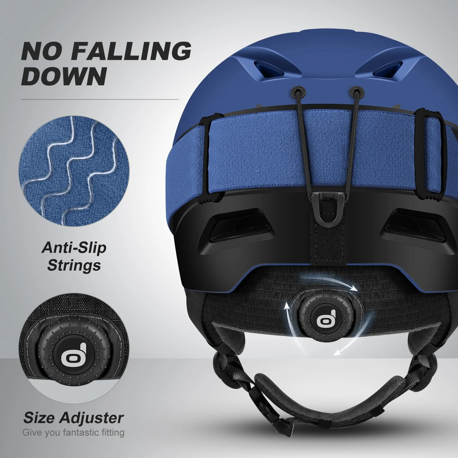 Odoland Casco Esquí con Gafas, Deportes Invierno 10 Orificios Ventilación Forro Extraíble Tamaño Ajustable