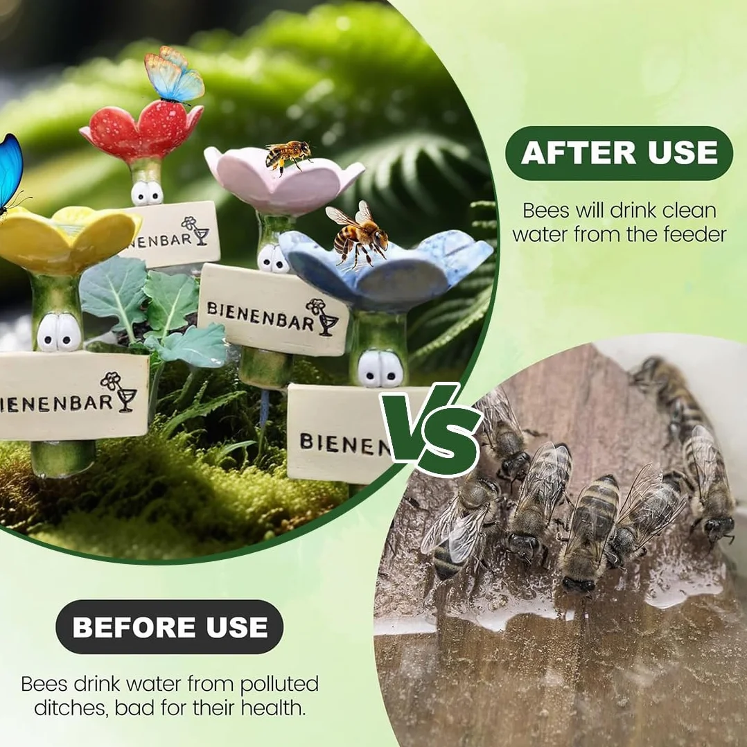 4 Piezas De Tazas Para Insectos Abejas, Bebedero Para Abejas, Bebederos Para Insectos, Decoración De Jardín, Criar Y Alimentar Abejas, Para Apicultores Y Amantes De La Jardinería