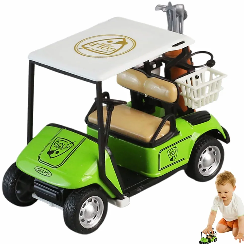 Golf Cart Pull Back Action Metal Diecast Car, Golf Party Supplies