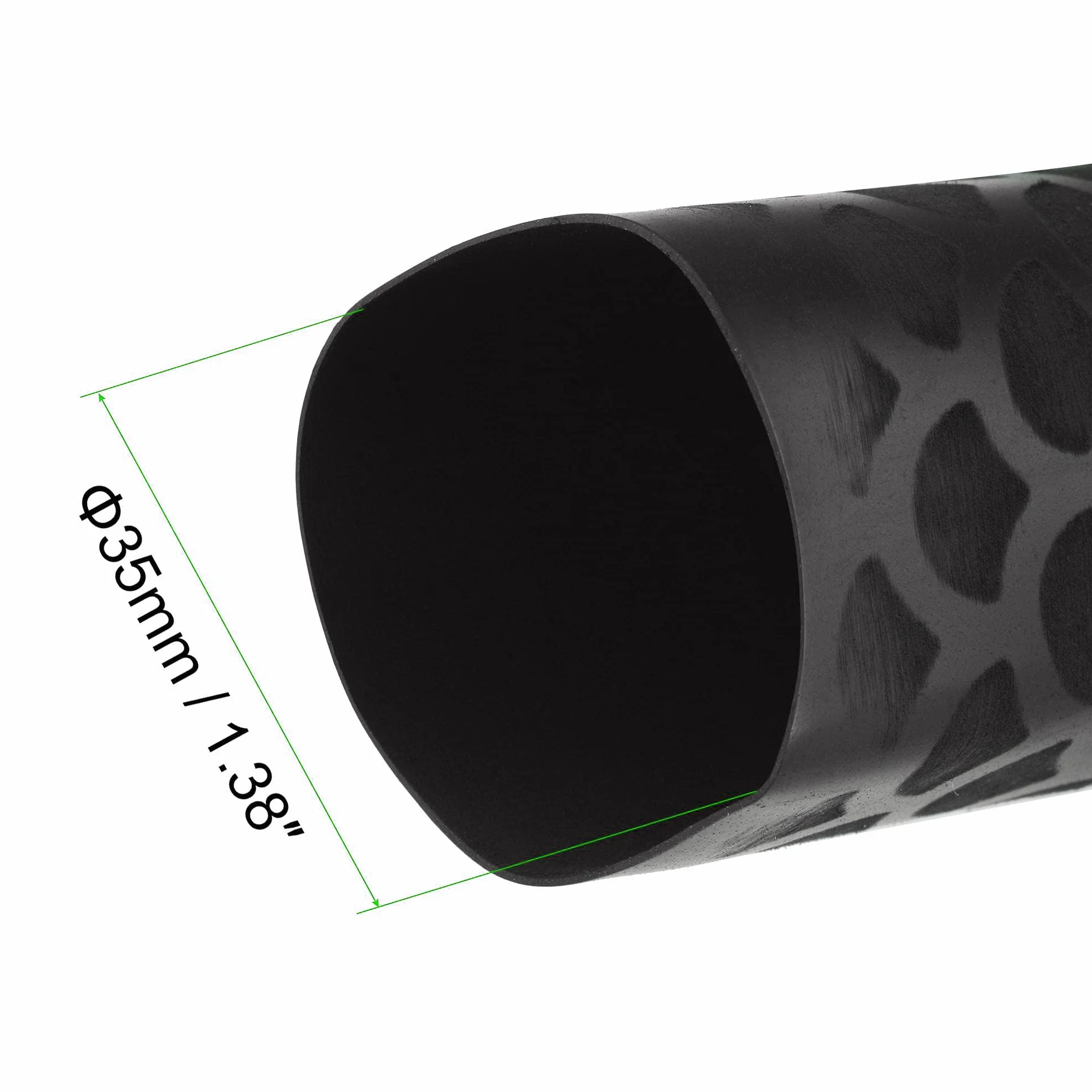 Tubo termorretráctil 35 mm 56 mm ancho plano 2:1 para caña de pescar empuñaduras