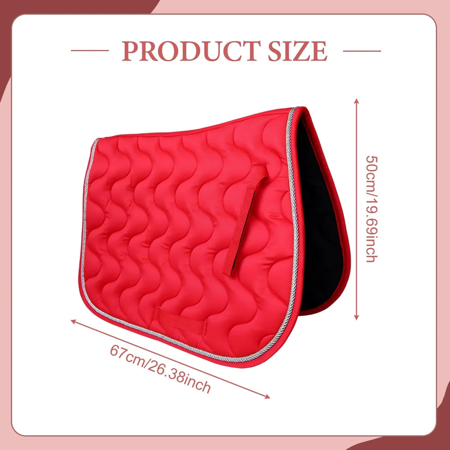Saddle Pad Cojín Antideslizante para Silla de Montar Material Suave Y Cómodo Función de Absorción de Impactos Adecuado para Entrenamiento Salto