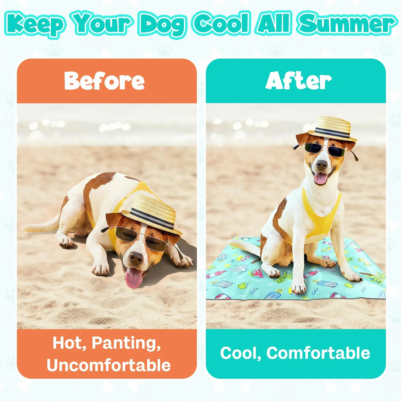 Alfombra Refrescante para Perros y Gatos,40 x 50 CM Alfombrilla de Enfriamiento para Mascotas, Pet Cooling Mat, Autoenfriante, Manta Refrescante para Perros para Sofás Camping,Piso