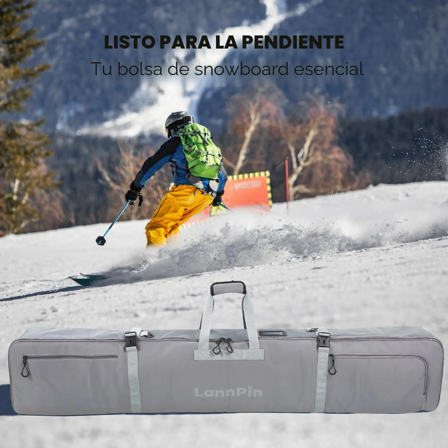 Bolsas de Snowboard Acolchada Premium Funda para Tabla de Viaje Larga