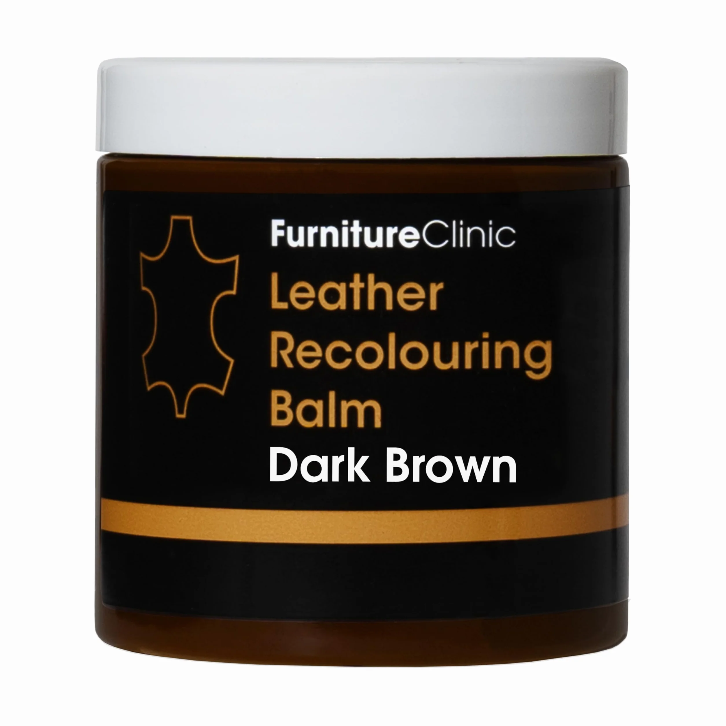 Furniture Clinic Bálsamo Recolorante para Cuero - Restaurador Color Cuero Muebles, Sofá Desgastado, Automóviles (Marrón Oscuro)
