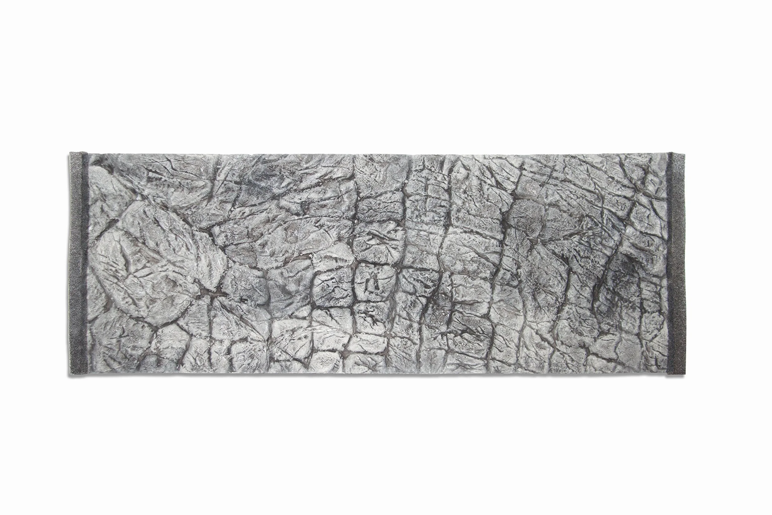 Fondo de Acuario Creta - Fondo de Acuario - Accesorios acuarios - Fondo - Decoración acuarios - 100x40 cm - Color Gris - Acuario Grande