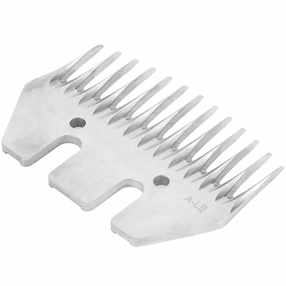 Cuchillas para tijeras para ovejas, cuchillas profesionales universales de acero inoxidable para cortadora de 9/13 dientes, cuchillas rectas / curvas, cuchillas de repuesto(Hoja recta de 13 dientes)