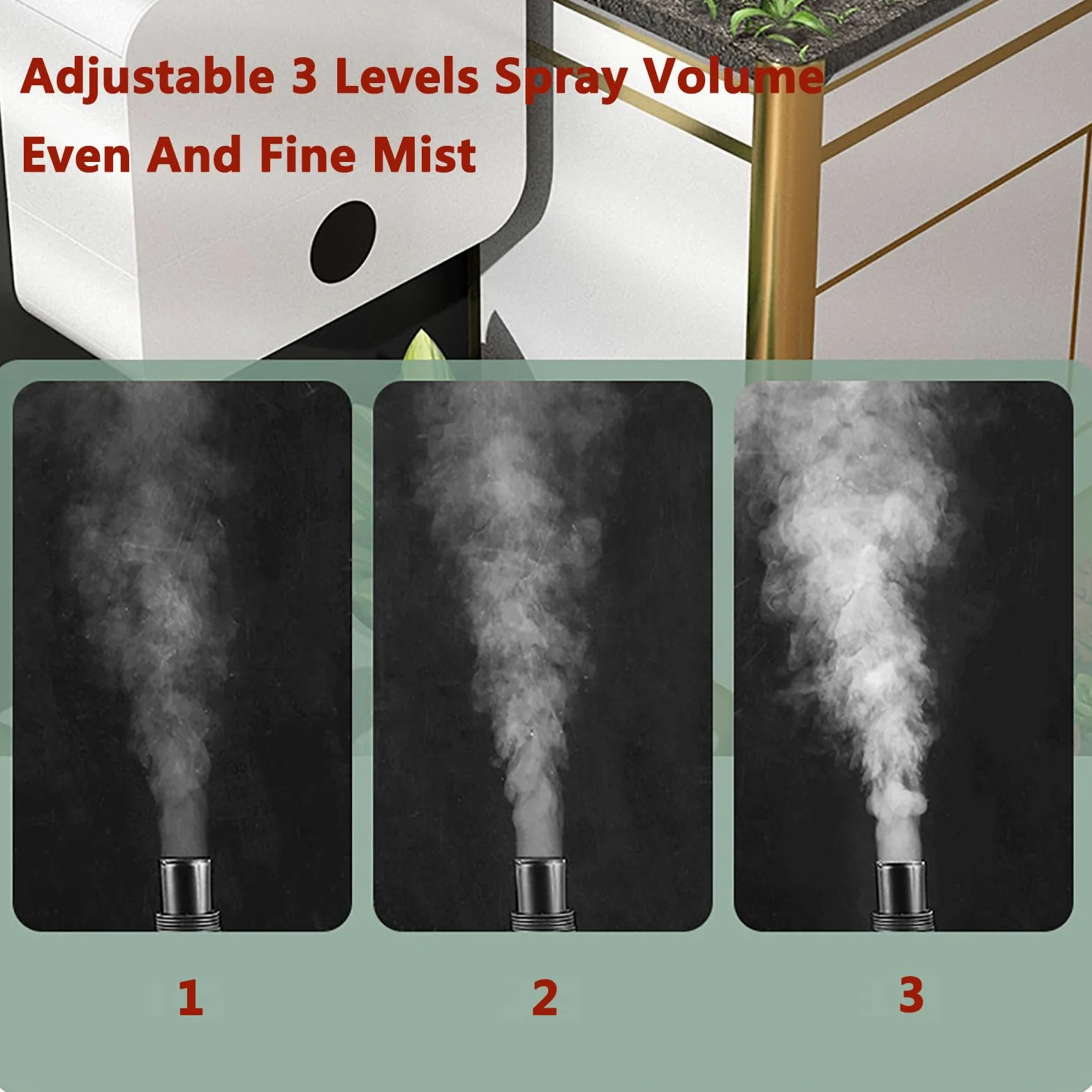 Humidificadores para reptiles, sistema de nebulización de terrarios de 2,5 L con manguera retráctil de 60 ~ 180 cm, volumen de atomización de 200 ml/h y 3 velocidades ajustables, sincronización de 1 a