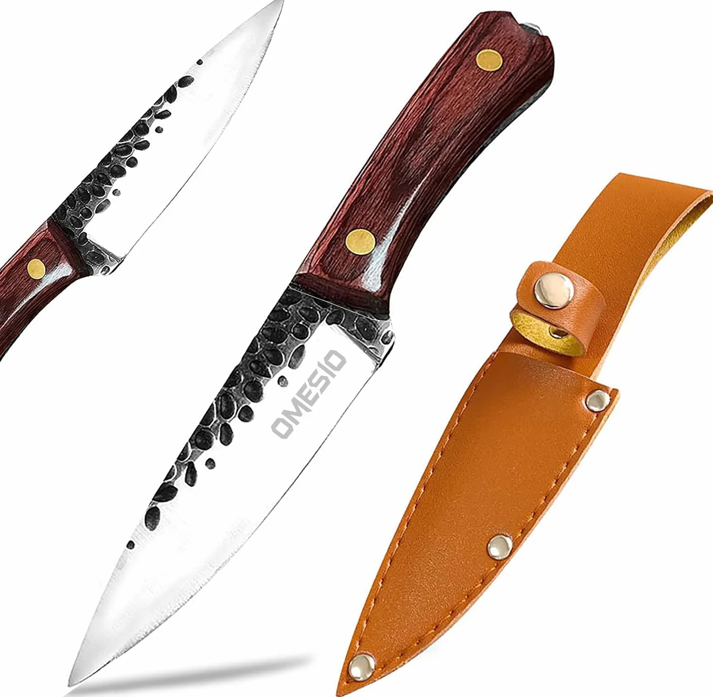 Bushcraft knife with sheath full tang outdoor small fixed blade
