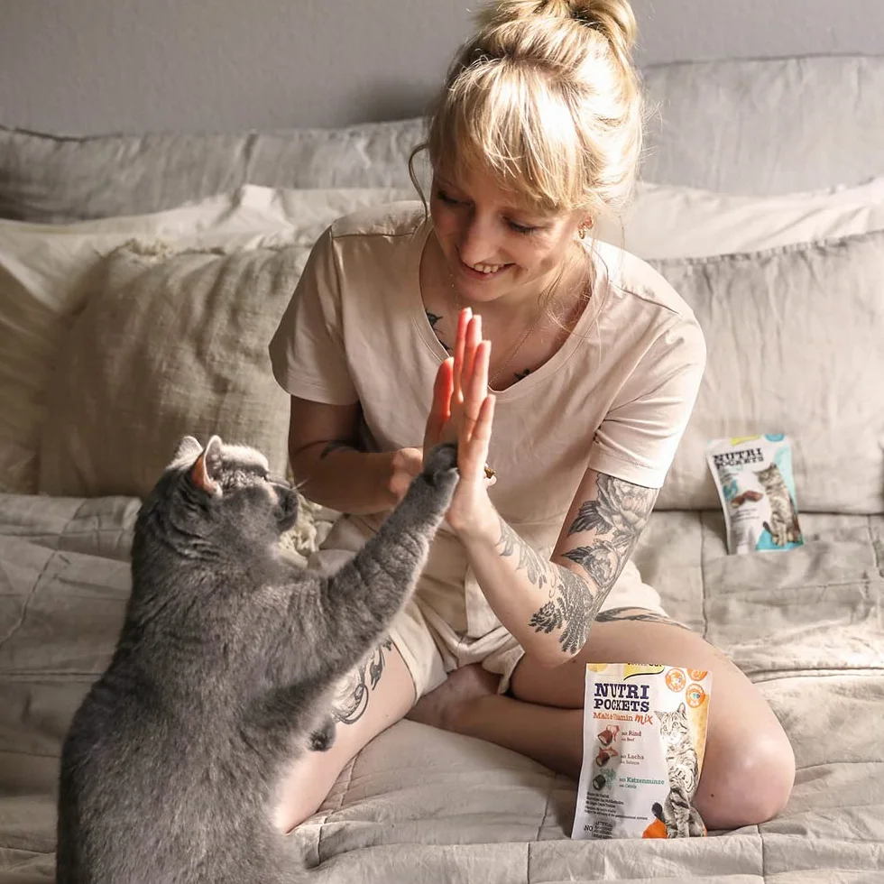 GimCat Nutri Pockets Snack crujiente para gatos con malta y vitaminas, 150 g
