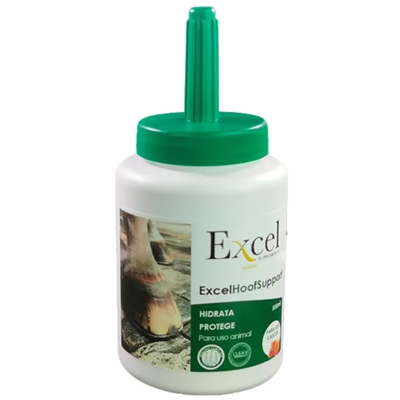 Excel Supplements Hoof Support 0,5L - Grasa para Cascos | Caballos | Aceite de Camelina | Omegas 3 y 6 | Previene agrietamiento | Hidrata, Protege y Regenera | Barrera antibacteriana
