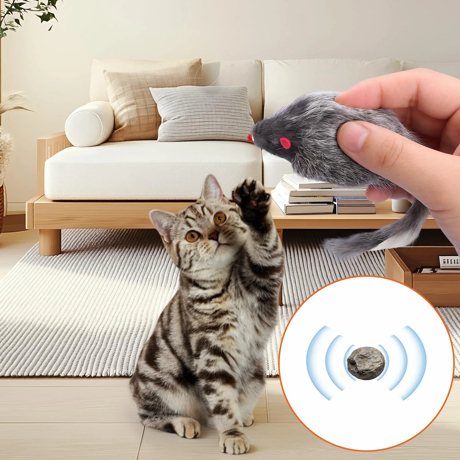 Juego de 10 ratones de juguete con piedra sonora empapada en hierba gatera, juguetes para gatos para todas las razas de gatos, los ingredientes son inofensivos. Paquete mixto de 10 unidades en tres