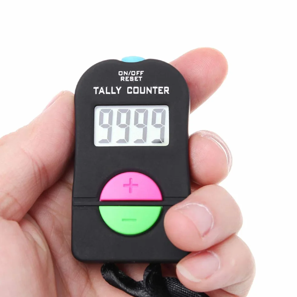Contador de Mano Digital Deportivo Golf 2 Piezas Clicker Manual 0-9999