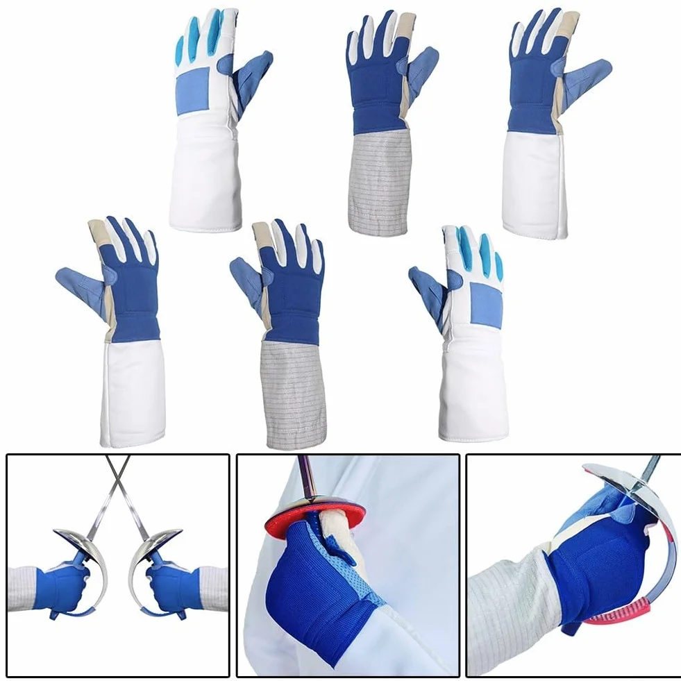 Guantes de esgrima de poliéster antideslizantes y resistentes al desgaste