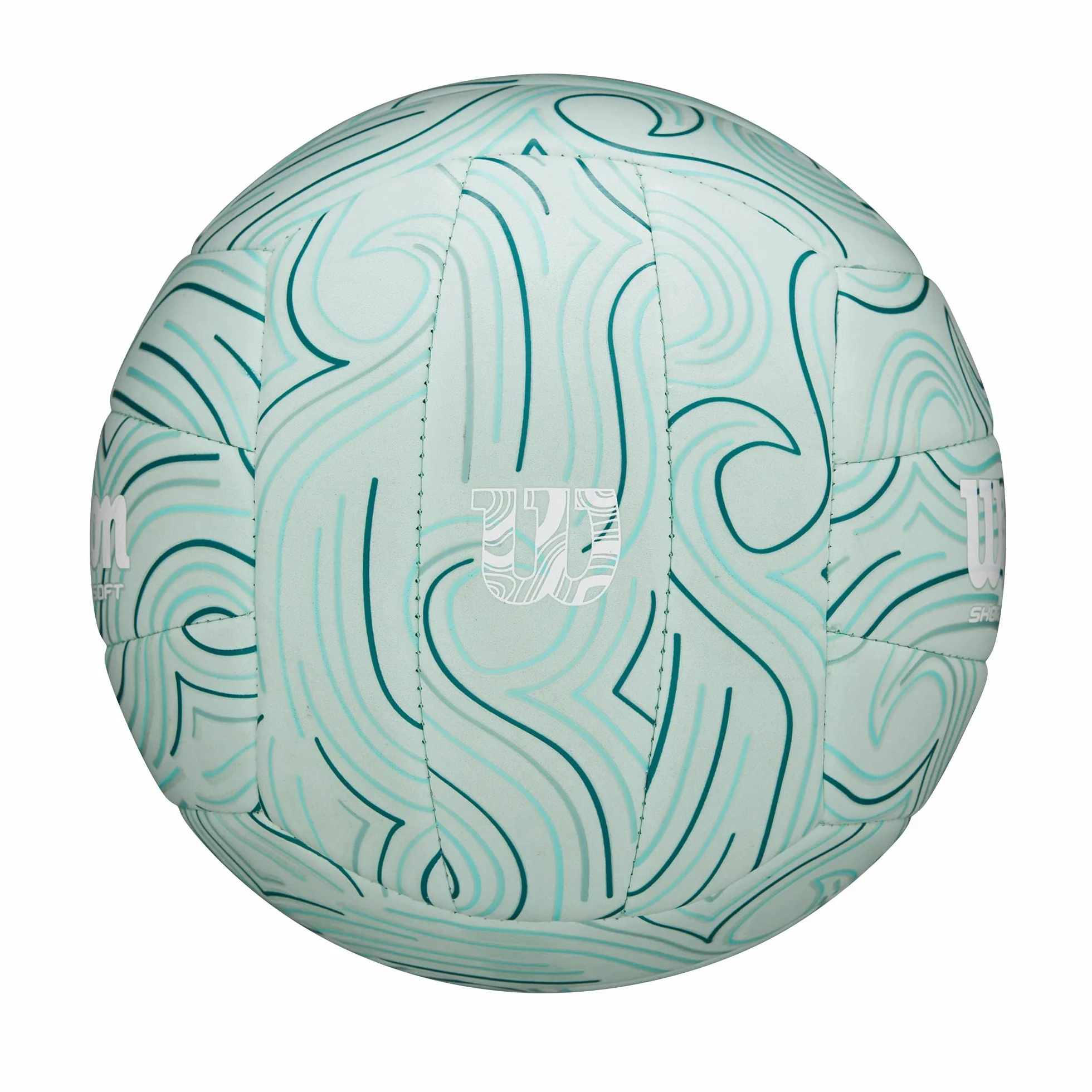 Wilson Balón de Voleibol Shoreline Soft Gen Verde, Tamaño Oficial, Azul Claro