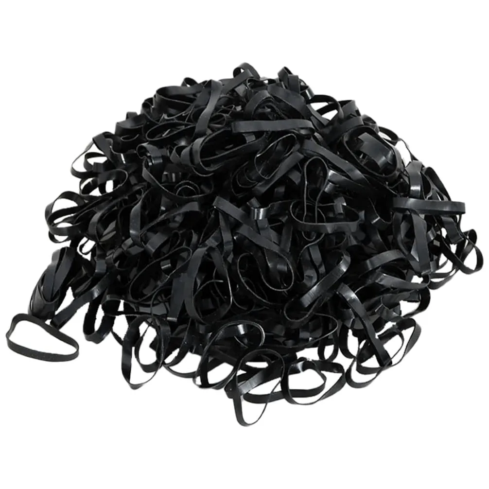 Cintas trenzadas para caballos de silicona negra, 500 unidades, gomas de pelo de caballo duraderas para crines y colas, accesorios ecuestres versátiles para establo, equitación y torneo
