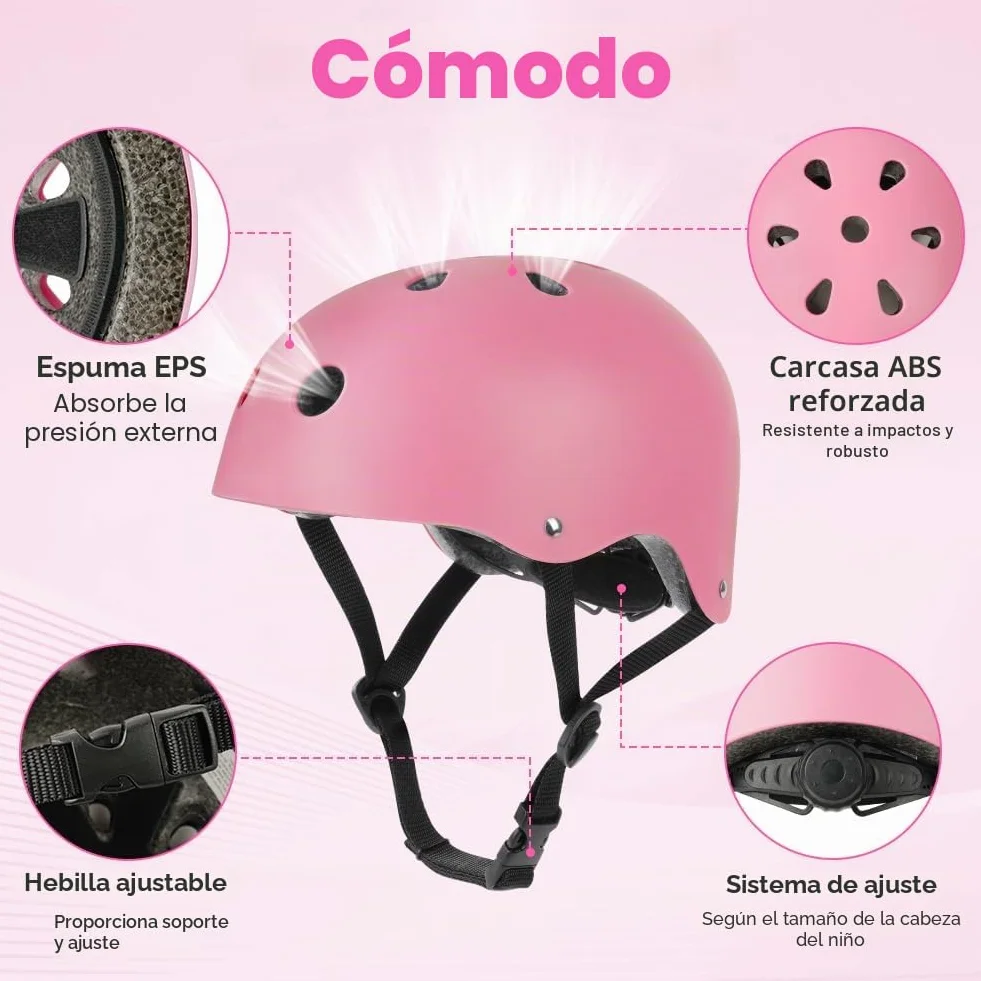 Flintronic Casco Bicicleta Niños Ajustable 2-13 Años Casco Scooter Deportes Aire Libre