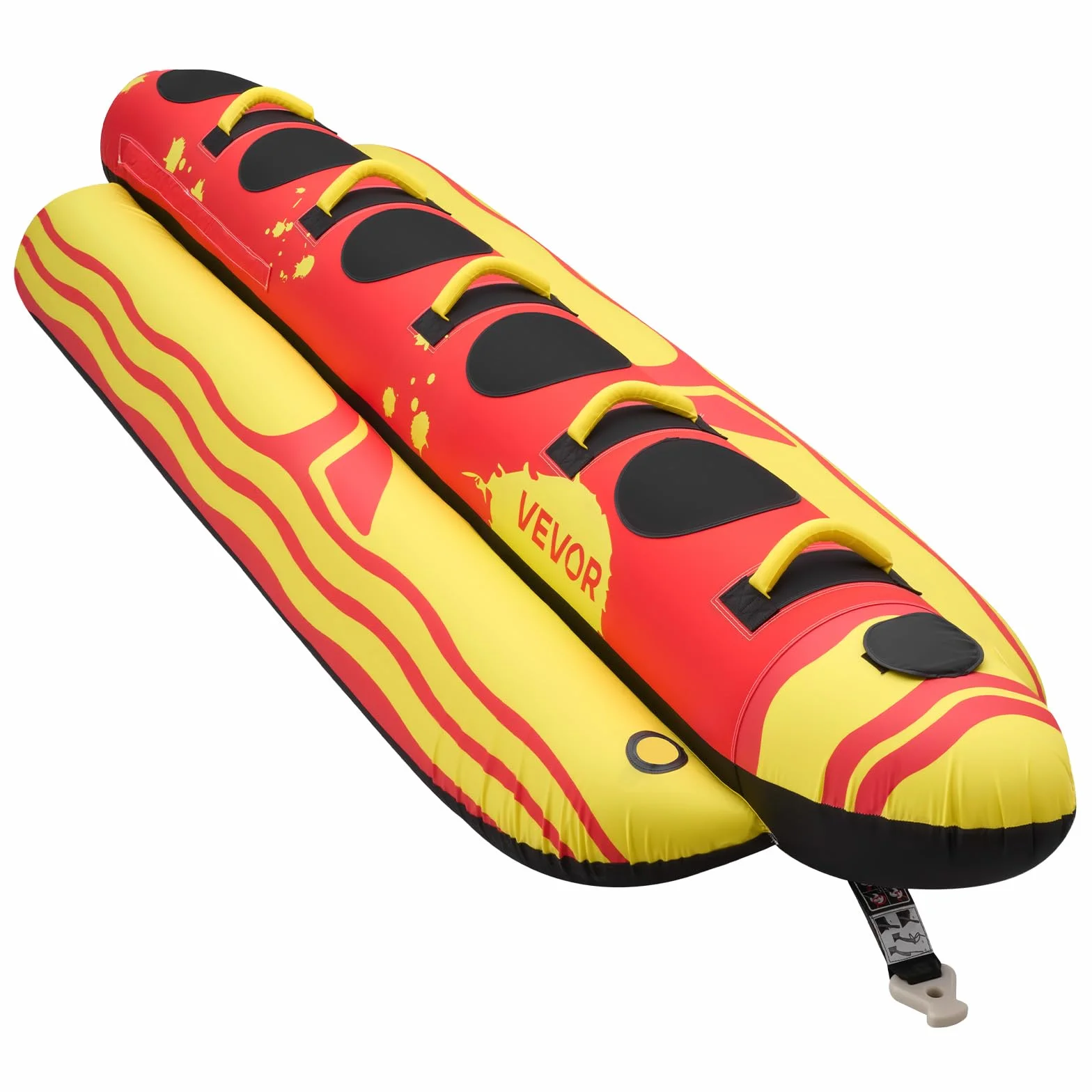 VEVOR Tubo Remolcable para Navegación 5 Pasajeros 354 x 103 cm 385 kg Inflable Flotador de Arrastre Cubierta de Nailon