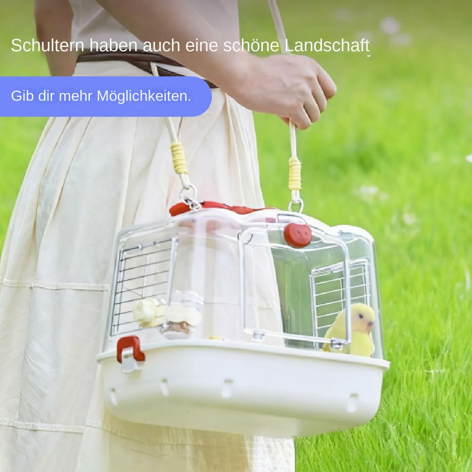 Jaula de Viaje para Aves Bolsa de Transporte Ligera para Loros | Bolsa Para Transportar Aves Con Soporte para Paseos al Aire Libre y Aventuras de Ninfas Periquitos y Agapornis