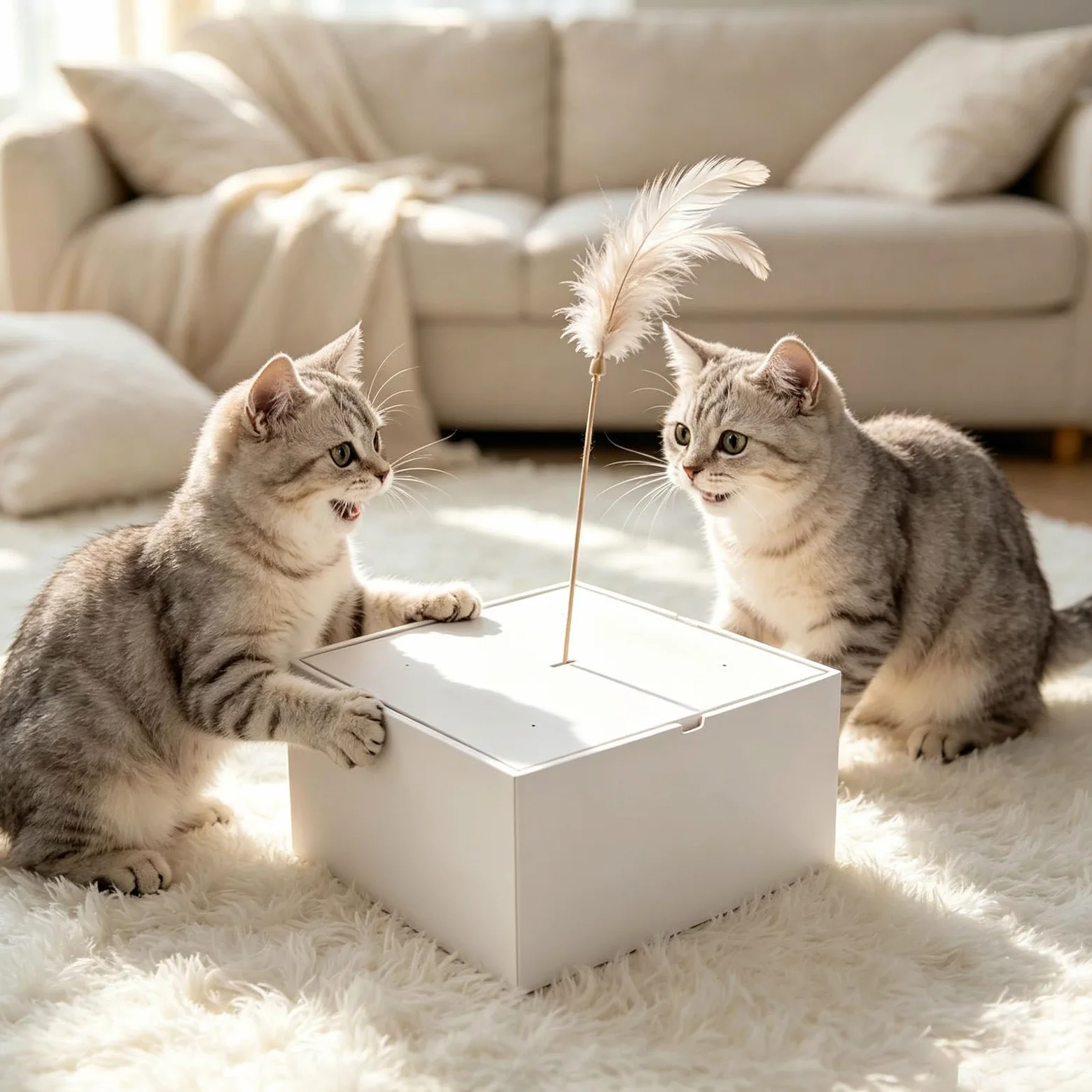 Juguete Interactivo para Gatos con Forma de Gota de Agua White | Juguete eléctrico automático con depósito de 600 ml,filtro extraíble integrado,caudal ajustable y diseño lavable para gatos