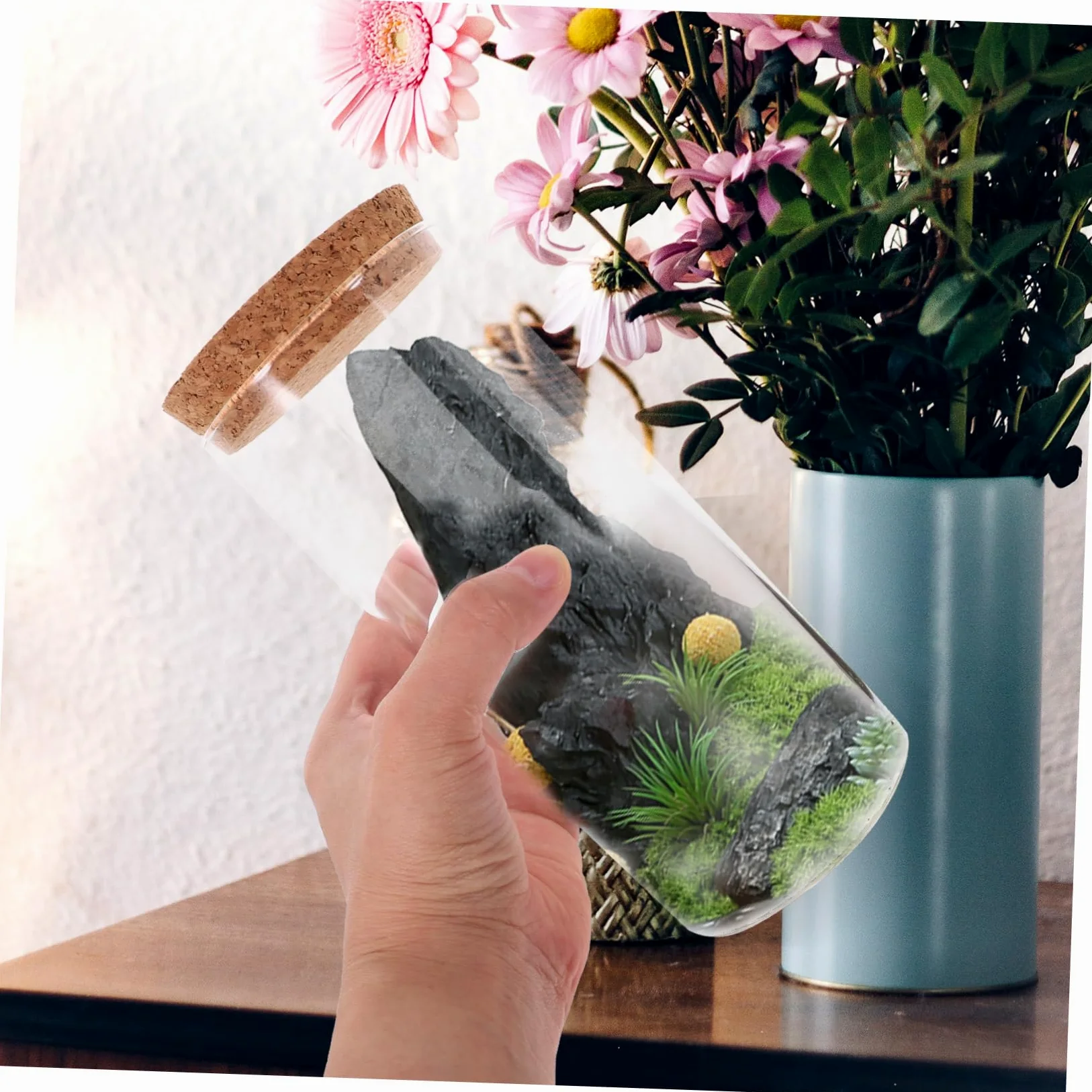 BESPORTBLE 5 Piezas Botella ecologica contenedor de Micro paisajismo Decorativo Terrario de Planta de Aire Botella Multiusos Terrarium Botella Transparente terrario de Cristal con Tapa Vidrio