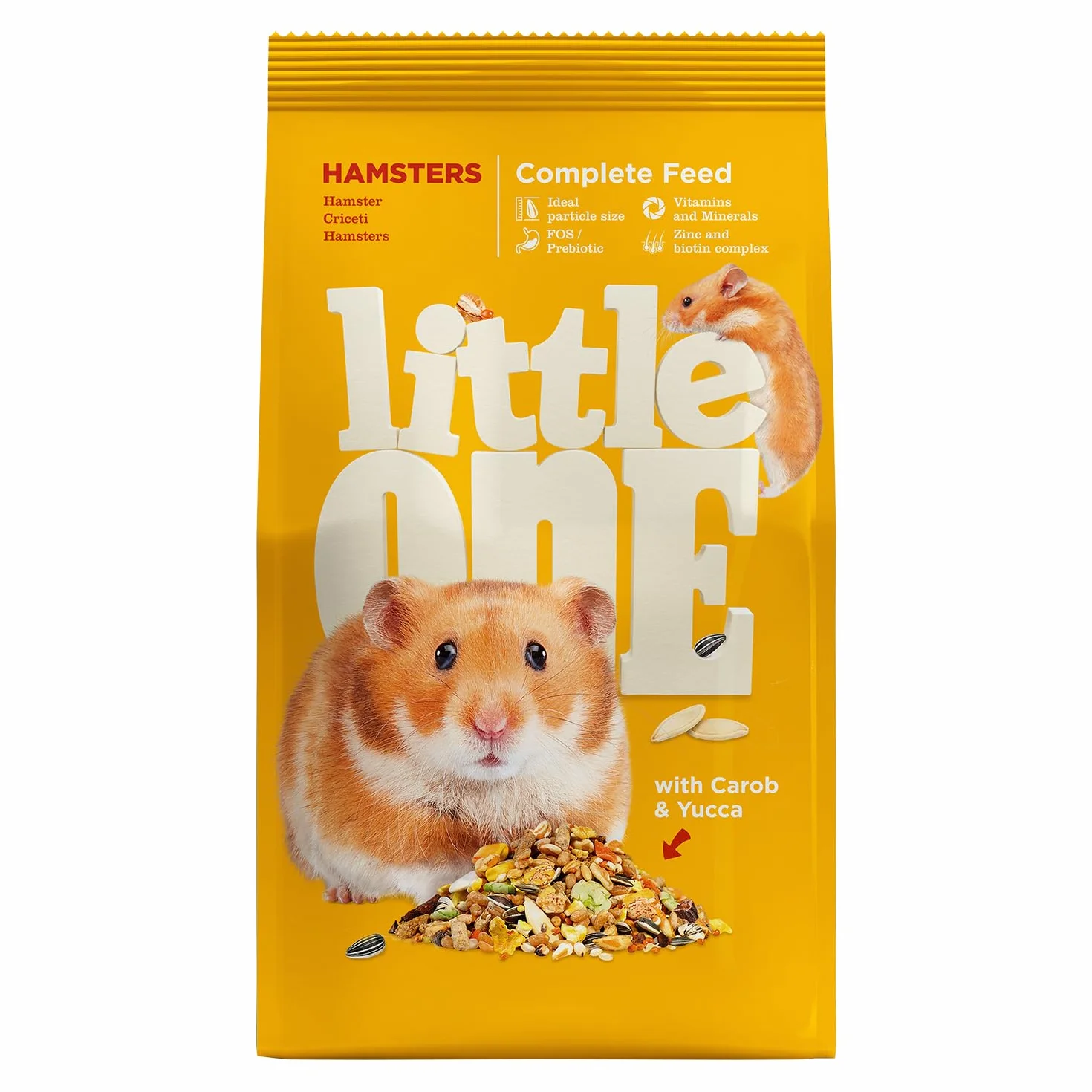 Little One Comida Completa para Hámster | 400 g | Composición Equilibrada | con Trigo, Mijo Rojo, Cebada, Copos de Maíz, Semillas de Calabaza | Alta Nutrición y Digestibilidad