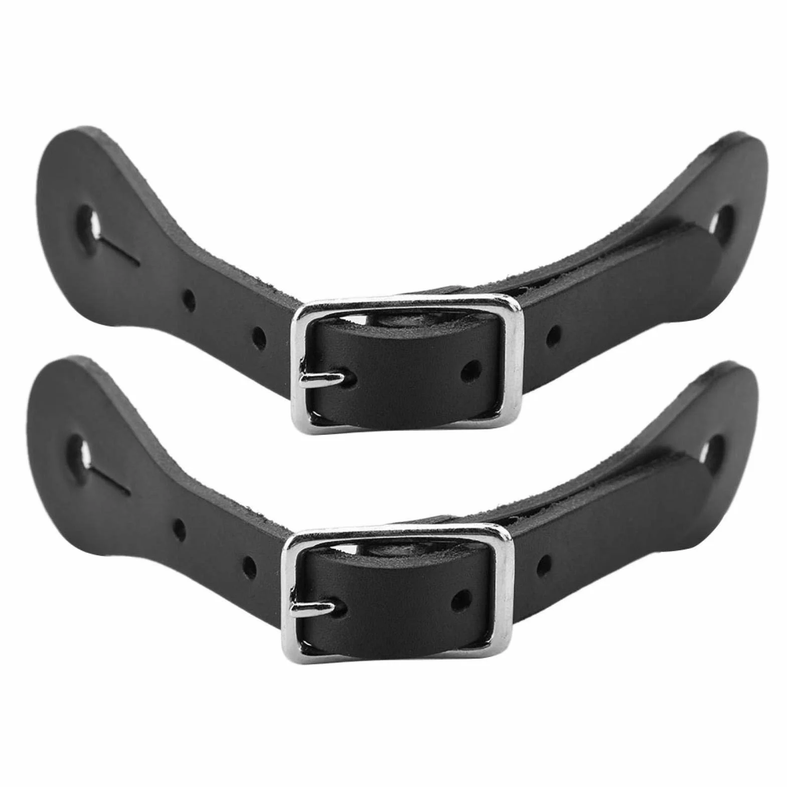 Correa de espuela de Caballo Leatherw 1 par Negro Accesorio para Montar a Caballo