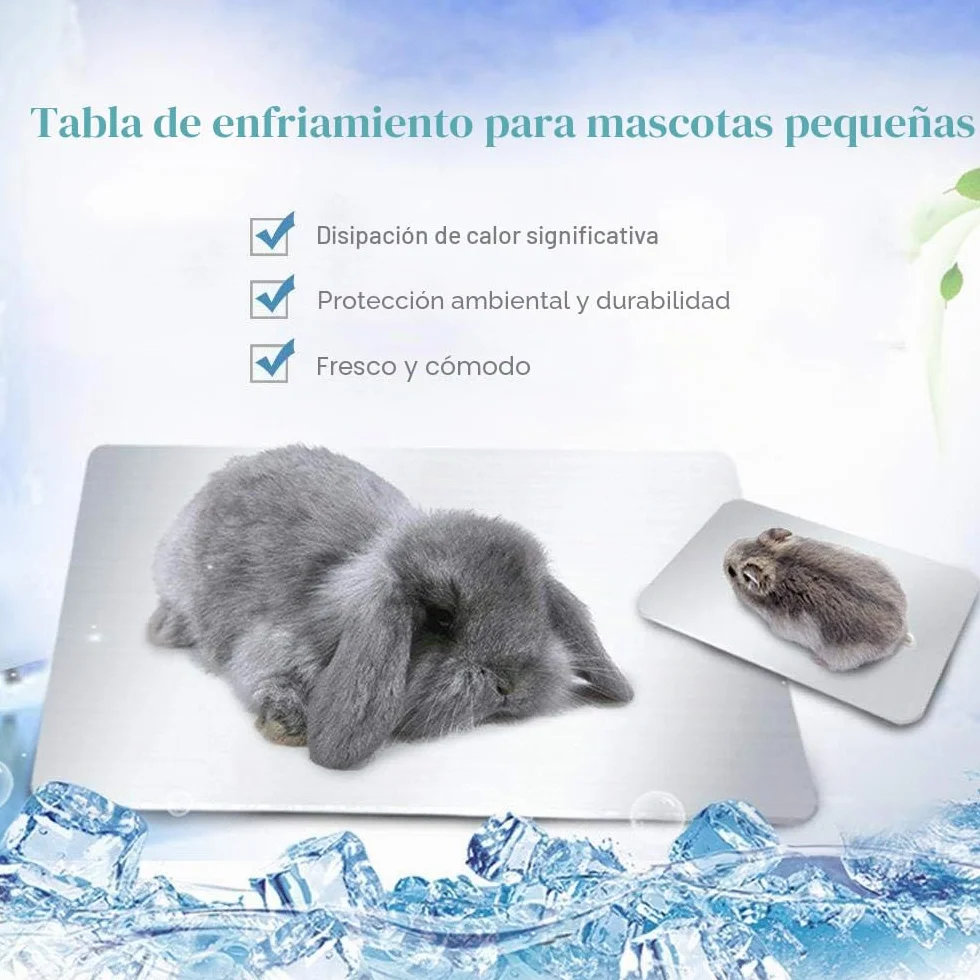 Almohadilla de Enfriamiento para Conejos, Alfombra de Enfriamiento para Mascotas Conejito Chinchilla Conejillo de Indias Hámster y Otras Mascotas se Mantienen Frescas Este Verano (30x20cm)