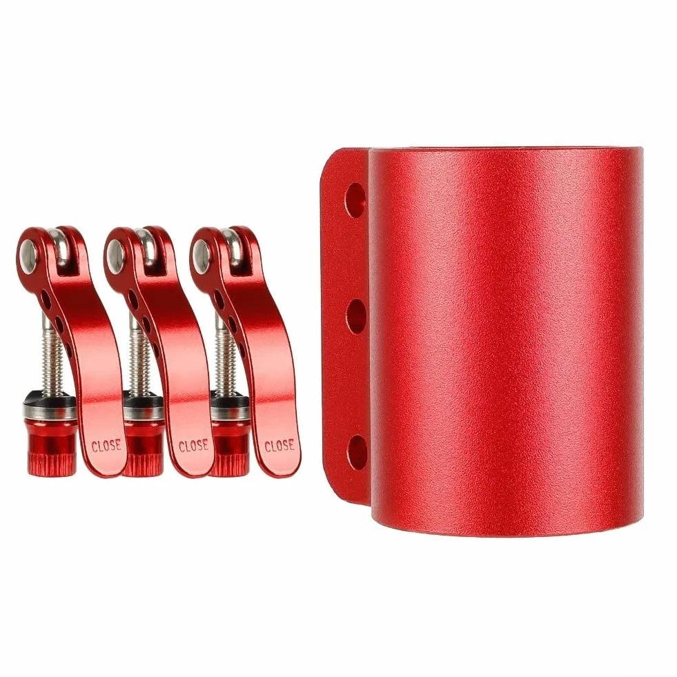 Clip de abrazadera de bloqueo de aleación de aluminio reforzado para Kaabo Mantis10 Scooter Pole (negro)