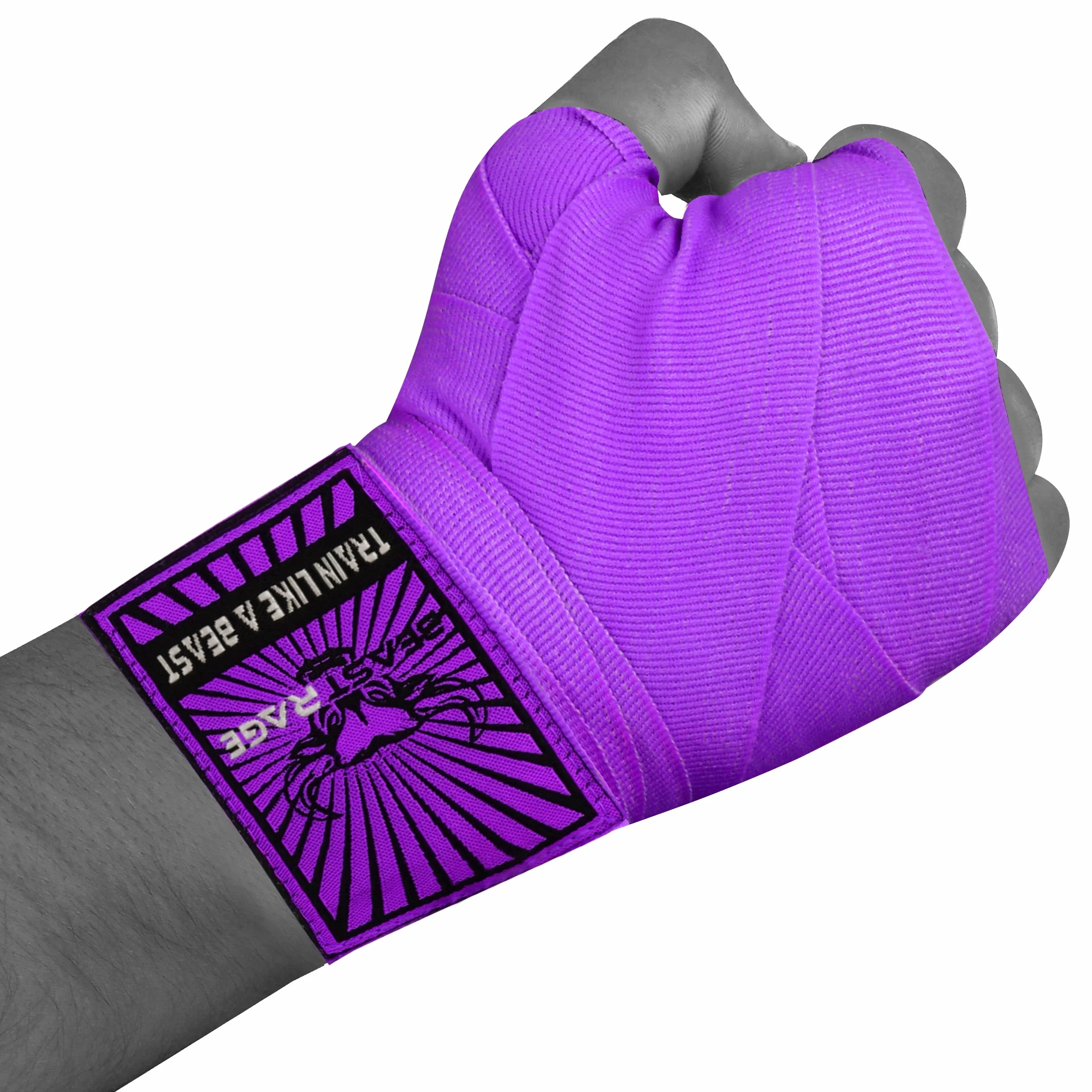 BEAST RAGE Vendajes Boxeo 4.5 M Cinta Elástica para Muñeca con Lazo Pulgar MMA Muay Thai Kick Boxing