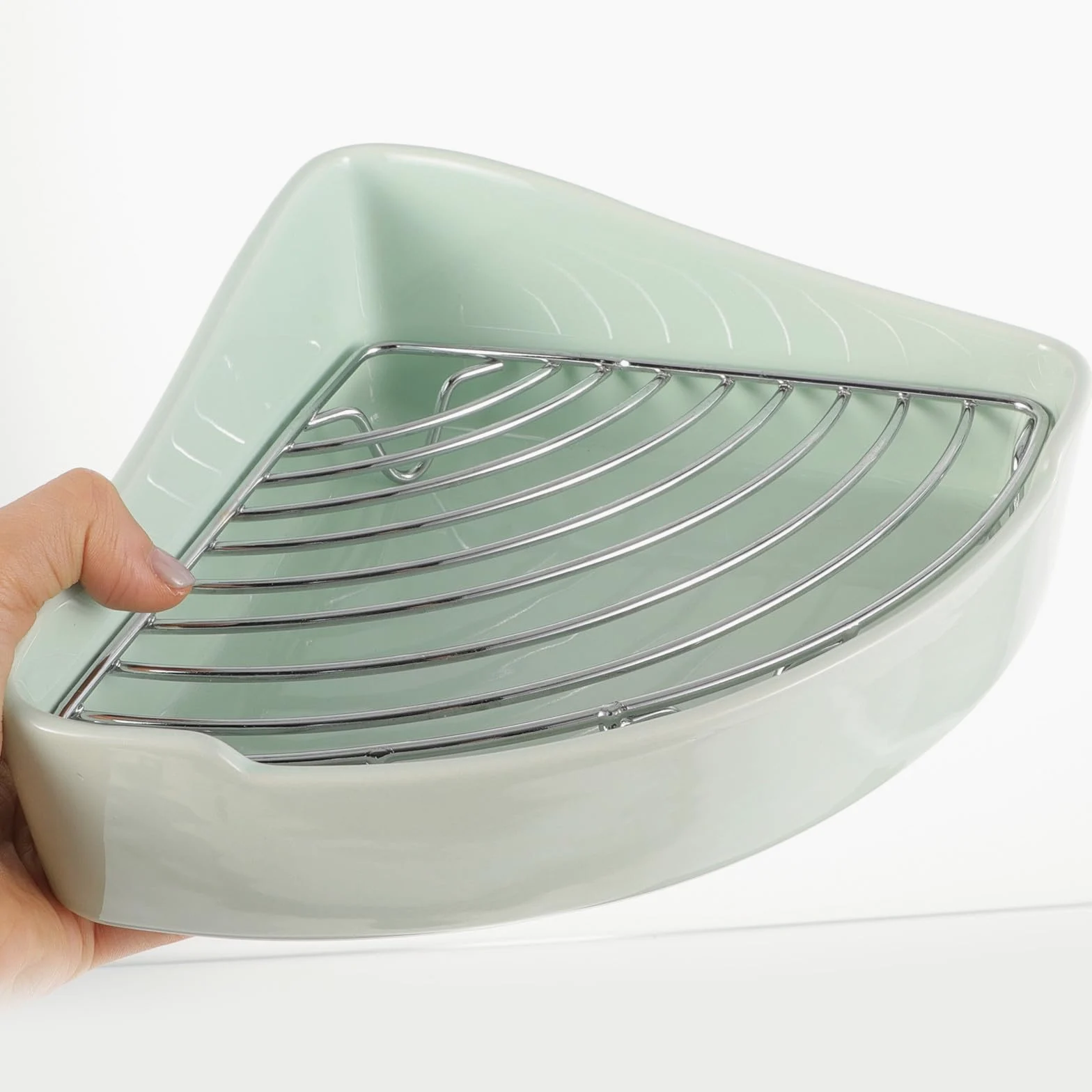 STOBAZA Orinal Anticaída de Cerámica para Conejos y Hámsters Borde Seguro y Diseño Triangular para Cocina U Oficina
