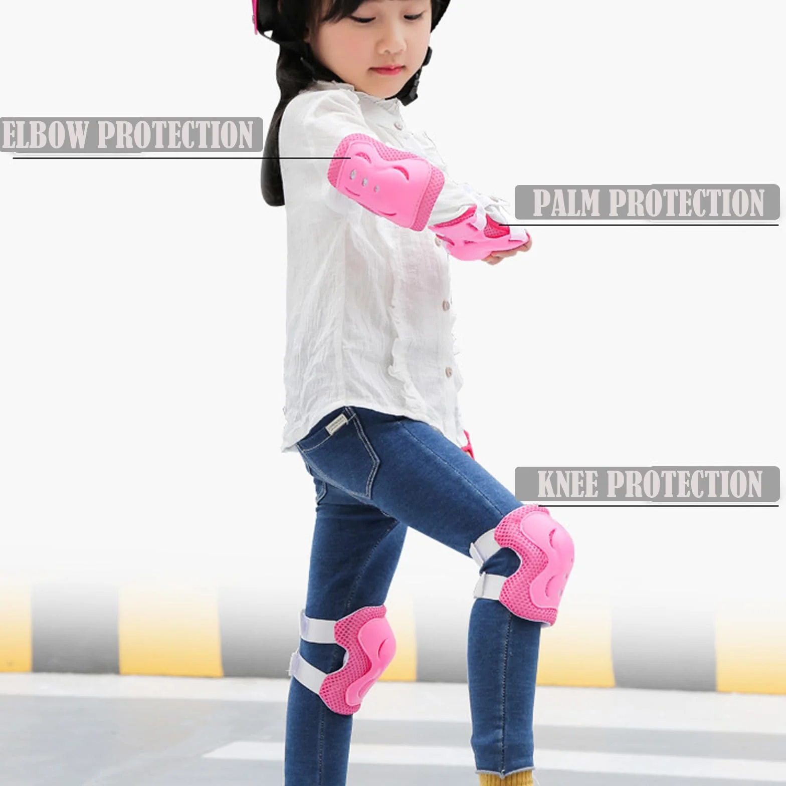 BDSHUNBF Set 6 Piezas Protecciones Patines Niño Niña Rodilleras Coderas Muñequeras