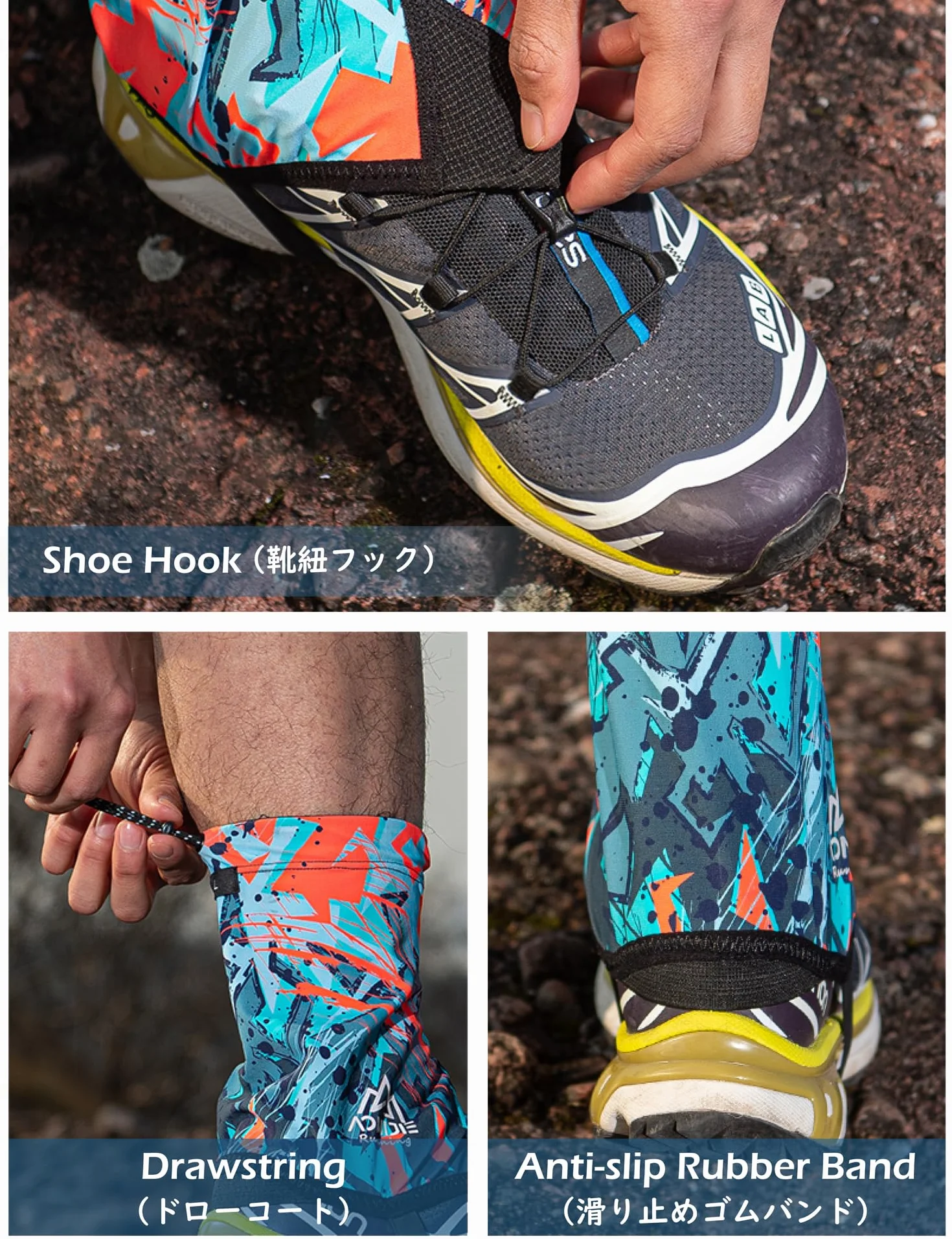 TRIWONDER Polainas Impermeable Transpirable para Zapatos Trail Gaiters Bajos Running Camping Montaña Senderismo