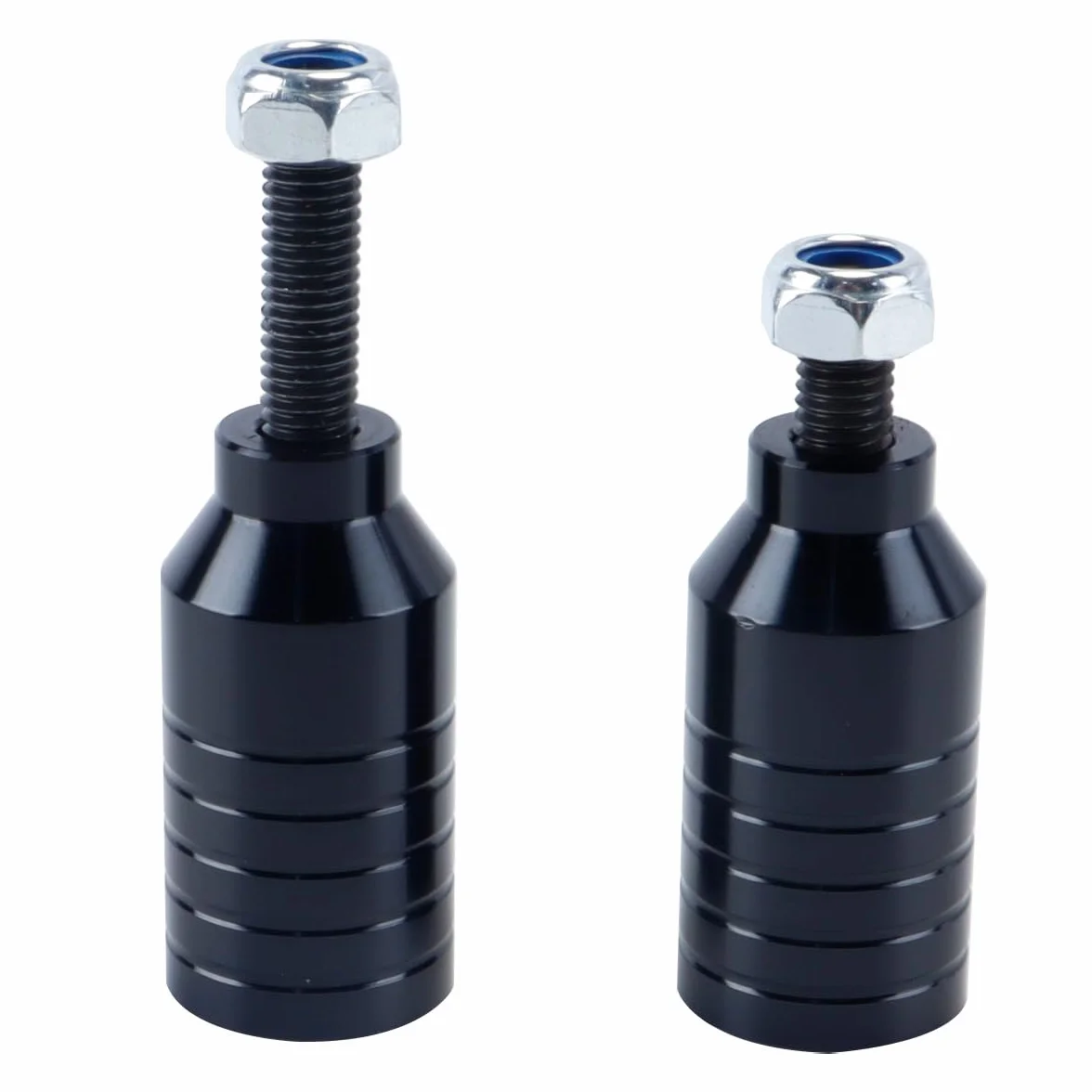 Estribos para patinete acrobático Pro Stunt de aluminio negro arcoíris 12,9 pasos tuerca montaje grinds 5050