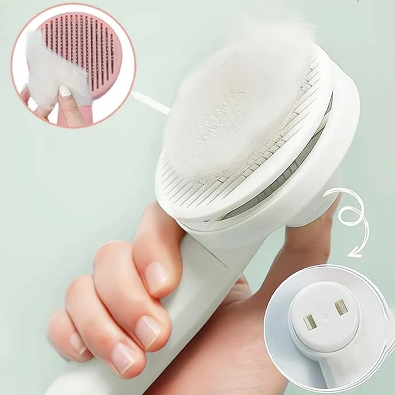 Cepillo para gatos Eliminación de aseo para mascotas Peine para perros Peine para gatos y perros Limpieza del cabello Aseo Cepillo de afeitar Suministros para mascotas (Color : White, Size : One size