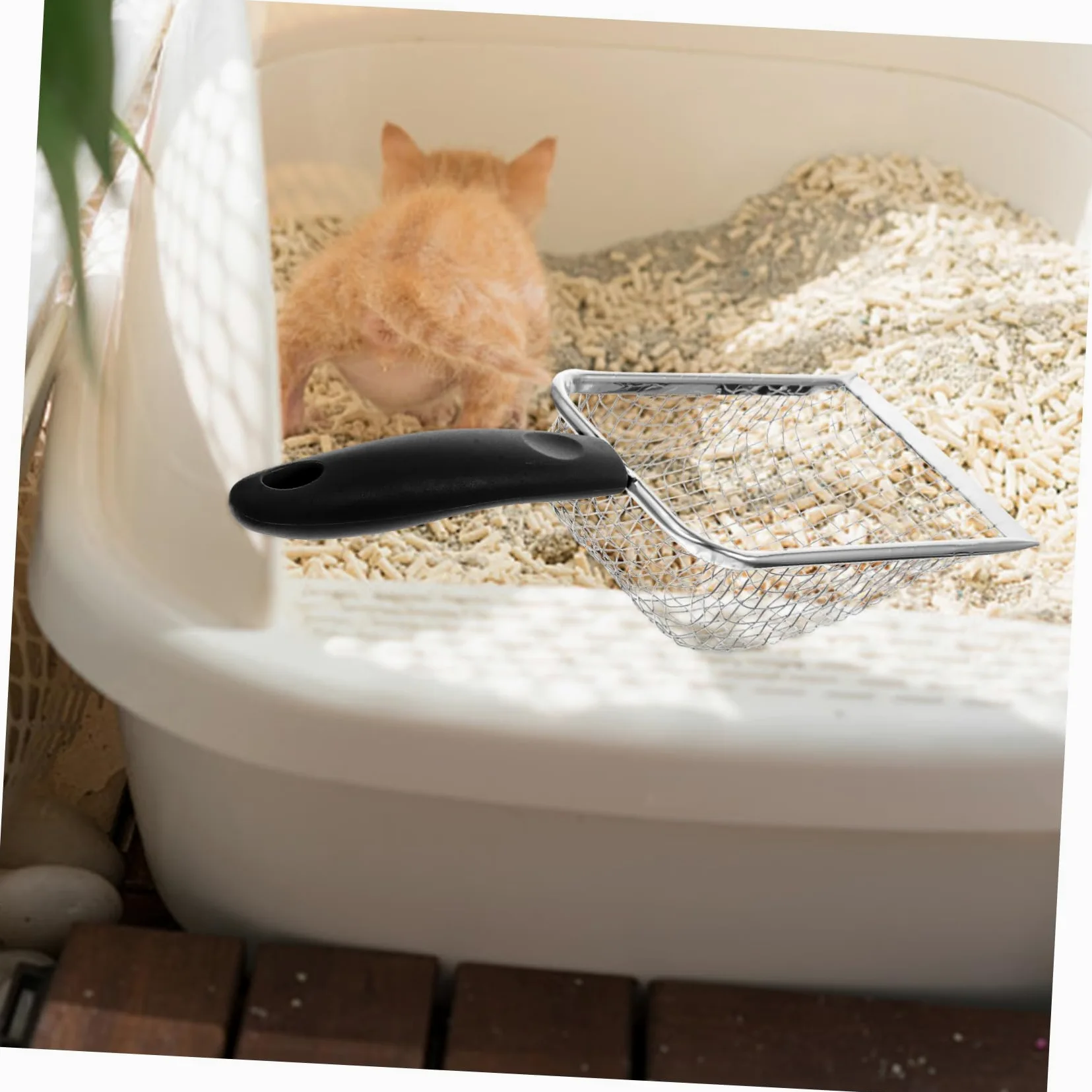 Cuchara de arena para gatos y reptiles, espátula de precisión para uso doméstico, diseño duradero y eficiente