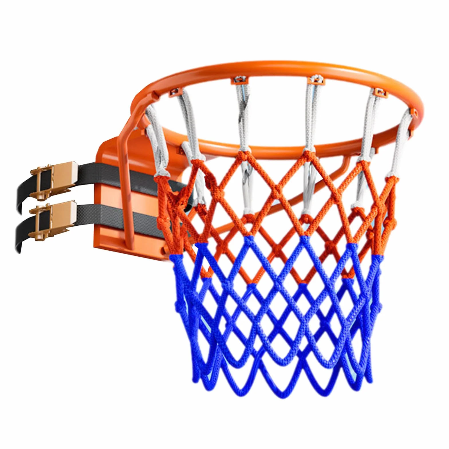 Canasta de Baloncesto de Pared Desmontable Portátil con Correas Ajustables