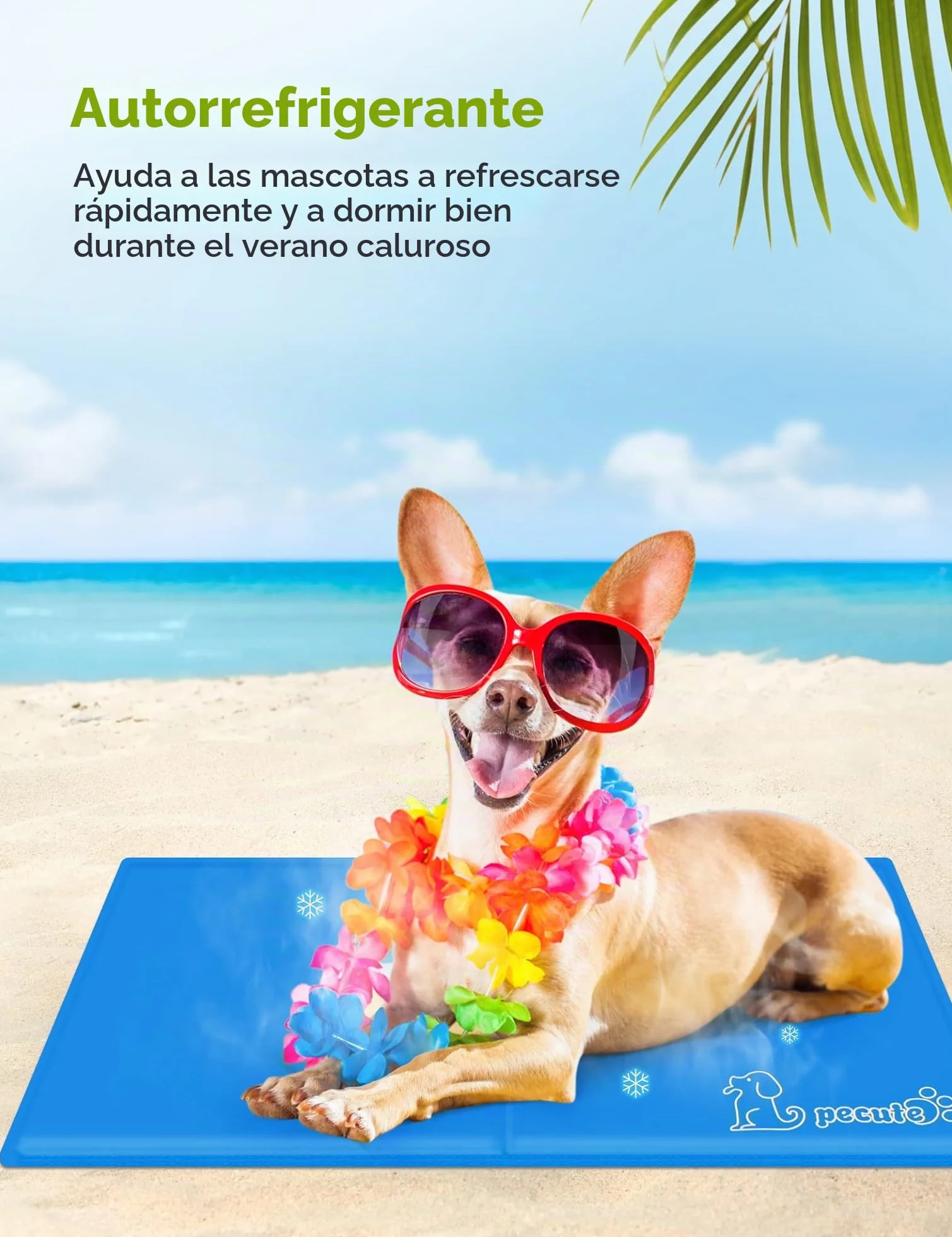 Pecute Alfombra Refrescante para Perro Actualización Engrosada 0.4mm 300D Oxford Alfombrilla de Refrigeración Automática para Animales de Compañía
