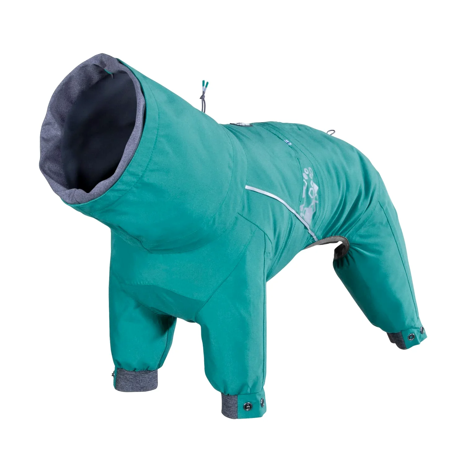 Hurtta Mudventure - Mono impermeable para perro (45 m), color turquesa