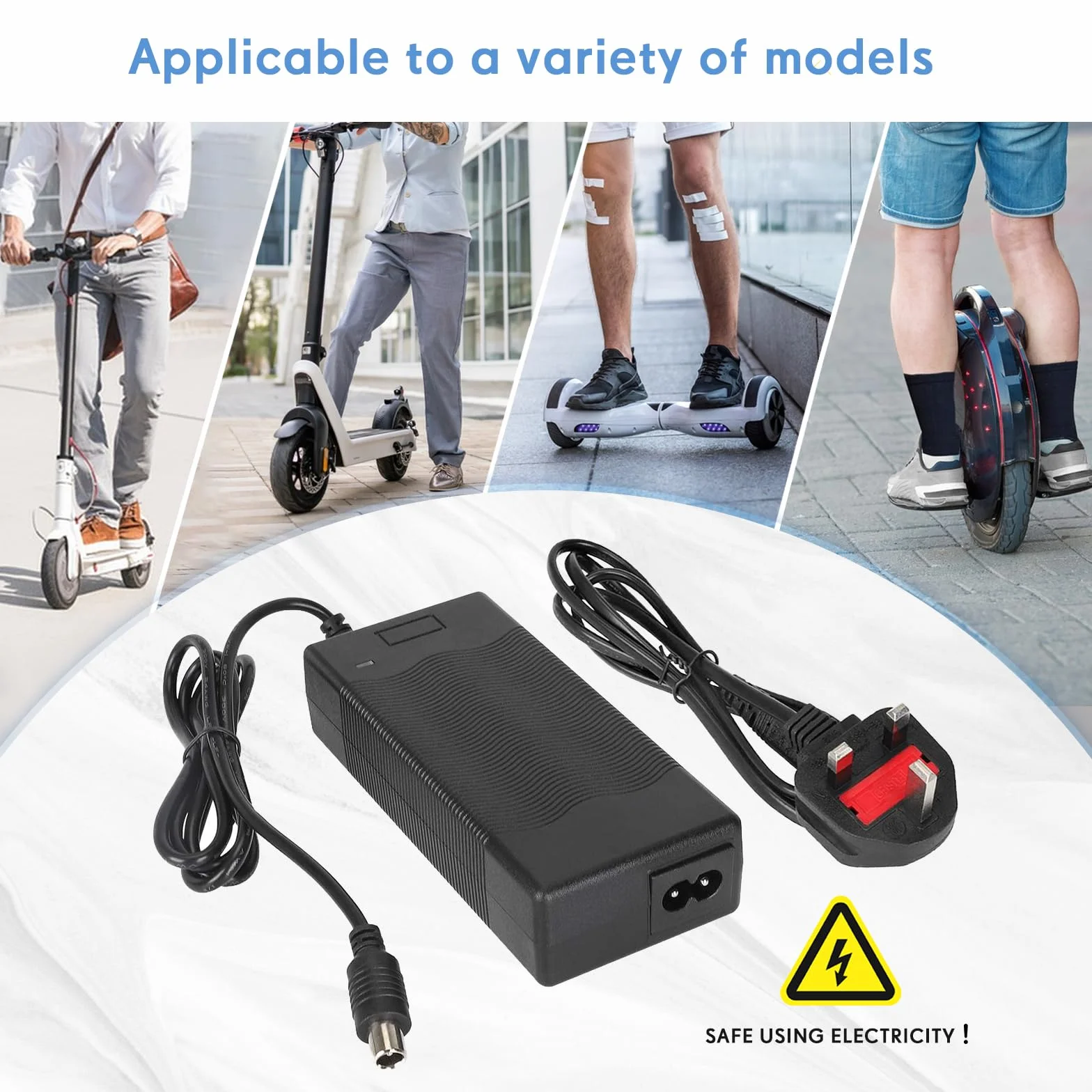 Cargador Patinete Electrico 42V 2A Compatible Xiaomi M365 Pro Pro 2 Mi 3 1s Ninebot G30 E F Series 84W AC DC 8mm