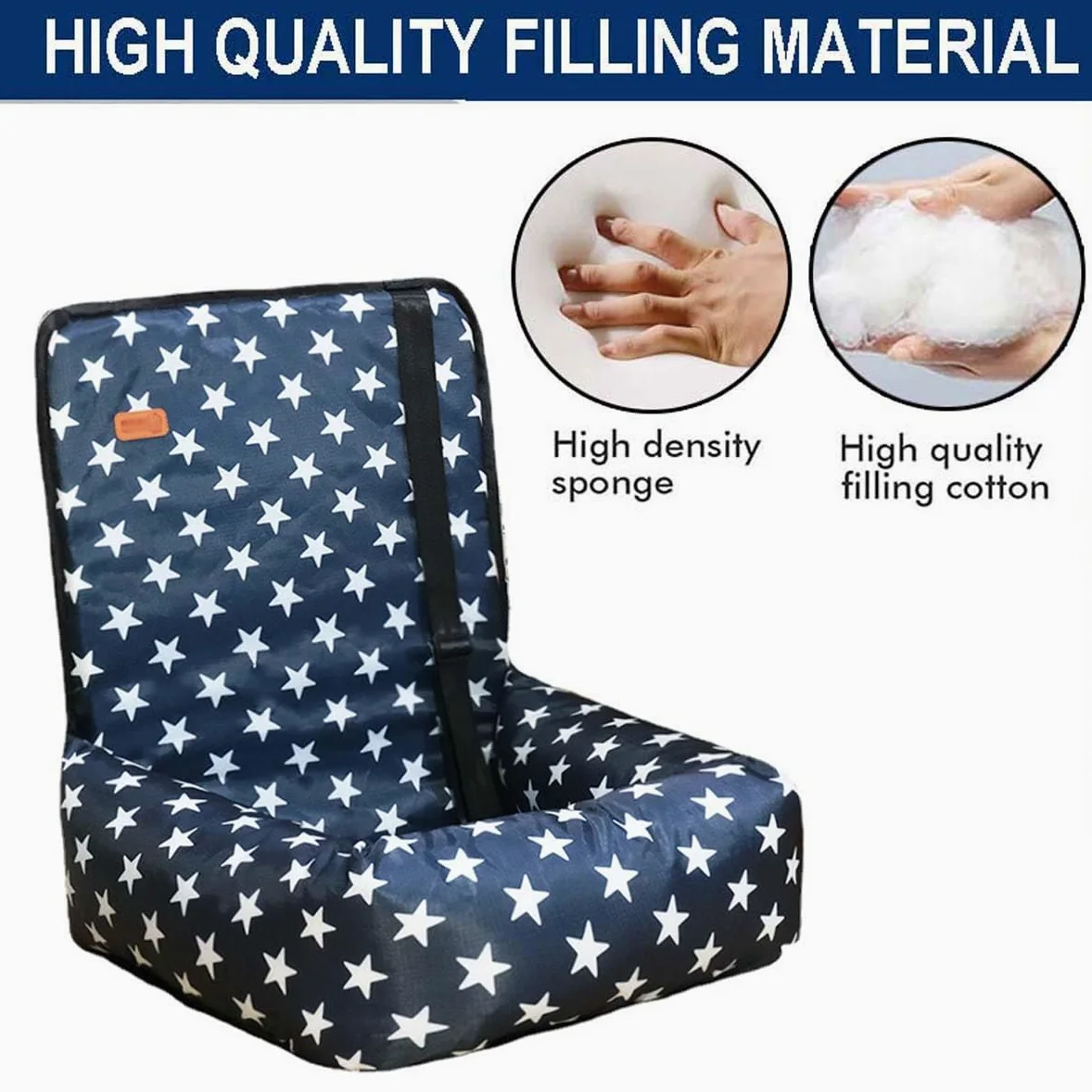 Cama elevada para asiento de coche para perro, impermeable y a prueba de arañazos, con cinturón de seguridad antideslizante para asiento trasero y delantero