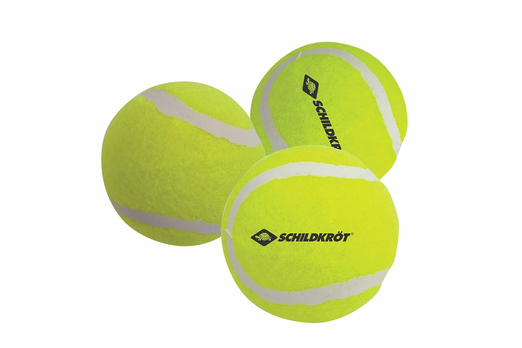 Schildkröt Tennis Balls Pack of 3 Pressureless Yellow Felt for Street Yard