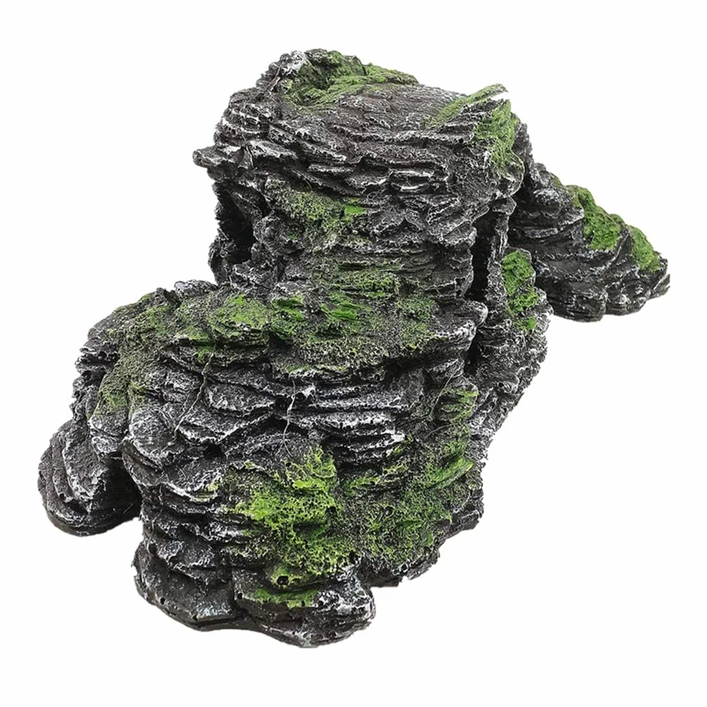 Caja de escondite para Reptiles, paisajismo de Acuario, decoración de hábitat, escondites de Peces, lagartos y Tortugas, Accesorios para Cajas de Cuevas de Reptiles